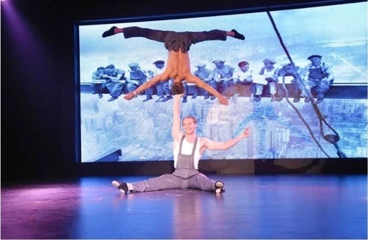 Acrobat performance at the Sofitel launch